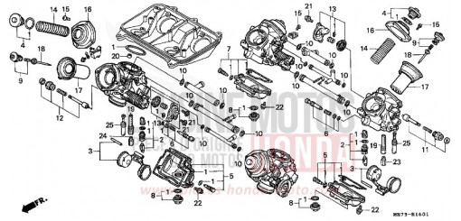 CARBURATEUR (PIECES CONSTITUTIVES) VFR750RJ de 1988